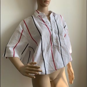 Vintage Striped Golf Casual Top